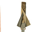 Partially opened view over shoulder strap Partially opened view over shoulder strap