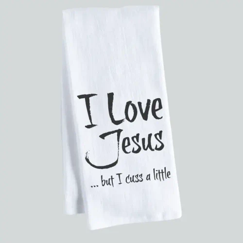 I Love Jesus Tea Towel 