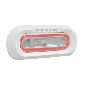 Black Oak Low Pro™ Marine Spreader Light - Flush Mount - White Housing - Red LED Black Oak Low Pro™ Marine Spreader Light - Flush Mount - White Housing - Red LED