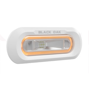 Black Oak Low Pro™ Marine Spreader Light - Flush Mount - White Housing - Amber LED Black Oak Low Pro™ Marine Spreader Light - Flush Mount - White Housing - Amber LED
