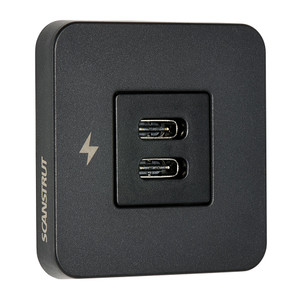 Scanstrut TILE USB-C Interior Charging Socket - 12/24V - Black Bezel Scanstrut TILE USB-C Interior Charging Socket - 12/24V - Black Bezel