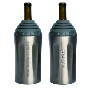 Toadfish Custom Engraved Stainless Steel Wine Chiller - Graphite (MINIMUM ORDER QUANTITY OF 25) Toadfish Custom Engraved Stainless Steel Wine Chiller - Graphite (MINIMUM ORDER QUANTITY OF 25)