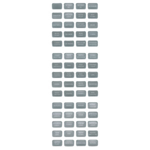 Blue Sea 8217 Grey Small Format Label Kit - 60 Labels Blue Sea 8217 Grey Small Format Label Kit - 60 Labels