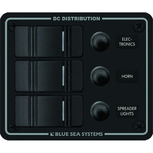 Blue Sea 8374 Water Resistant 3 Position - Black - Vertical Mount Panel Blue Sea 8374 Water Resistant 3 Position - Black - Vertical Mount Panel