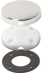 Blue Sea Side Entry CableClam White Max Cable Dia 0.28in With Stainless Steel Cover Blue Sea Side Entry CableClam White Max Cable Dia 0.28in With Stainless Steel Cover