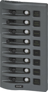 Blue Sea Weather Deck Panel 12v 8 Circuit Breaker Panel Blue Sea Weather Deck Panel 12v 8 Circuit Breaker Panel