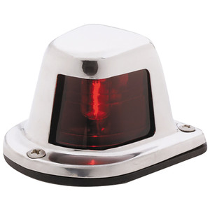 Attwood 1-Mile Deck Mount, Red Sidelight - 12V - Stainless Steel Housing Attwood 1-Mile Deck Mount, Red Sidelight - 12V - Stainless Steel Housing