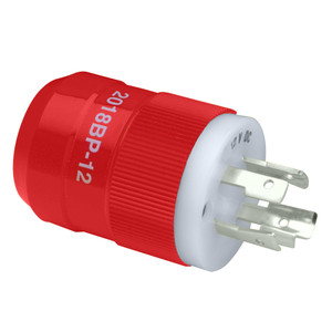 Marinco 2018BP-12 Locking Charger Plug (Male) - Red Marinco 2018BP-12 Locking Charger Plug (Male) - Red
