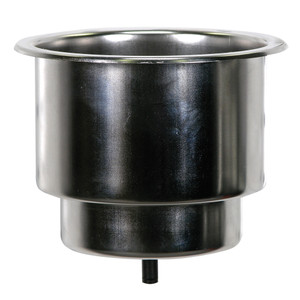 Whitecap Flush Cupholder w/Drain - 302 Stainless Steel Whitecap Flush Cupholder w/Drain - 302 Stainless Steel