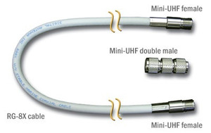 Digital 20ft RG8X W/Mini UHF Female & Mini UHF Double Male Digital 20ft RG8X W/Mini UHF Female & Mini UHF Double Male