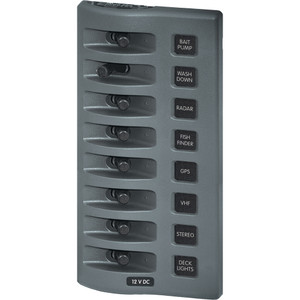 Blue Sea 4309 WeatherDeck® 12V DC Waterproof Switch Panel - 8 Position Blue Sea 4309 WeatherDeck® 12V DC Waterproof Switch Panel - 8 Position