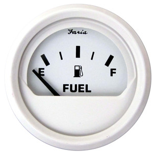 Faria Dress White 2" Fuel Level Gauge (E-1/2-F) Faria Dress White 2" Fuel Level Gauge (E-1/2-F)