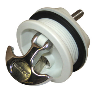 Whitecap T-Handle Latch - Chrome Plated Zamac/White Nylon - Locking - Freshwater Use Only Whitecap T-Handle Latch - Chrome Plated Zamac/White Nylon - Locking - Freshwater Use Only