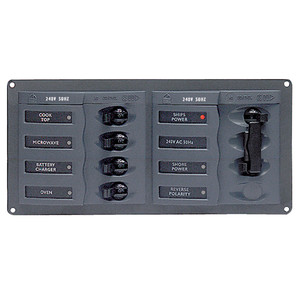 BEP AC Circuit Breaker Panel w/o Meters, 4 Way Panel 2 Mains - 240V BEP AC Circuit Breaker Panel w/o Meters, 4 Way Panel 2 Mains - 240V