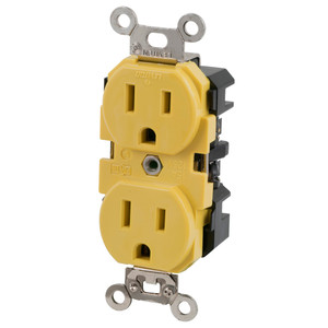Marinco 15A 125V Yellow Duplex Straight Blade Receptacle Marinco 15A 125V Yellow Duplex Straight Blade Receptacle