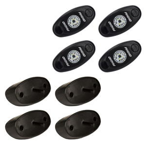 RIGID Industries A-Series Rock Light Kit - 4 Cool White Lights - Black RIGID Industries A-Series Rock Light Kit - 4 Cool White Lights - Black
