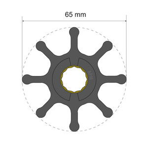 Albin Group Premium Impeller Kit 65 x 16 x 37mm - 8 Blade - Spline Insert Albin Group Premium Impeller Kit 65 x 16 x 37mm - 8 Blade - Spline Insert