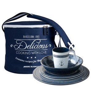 Marine Business Melamine Tableware & Basket - SAILOR SOUL - Set of 16 Marine Business Melamine Tableware & Basket - SAILOR SOUL - Set of 16