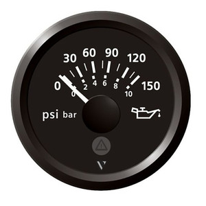 Veratron 52mm (2-1/16") Viewline Engine Oil Pressure 150 PSI - Black Dial & Bezel Veratron 52mm (2-1/16") Viewline Engine Oil Pressure 150 PSI - Black Dial & Bezel