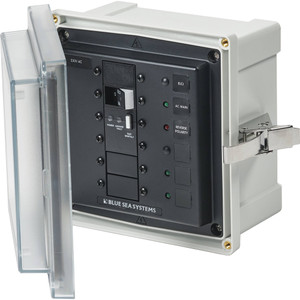 Blue Sea 3123 - SMS Panel Enclosure w/ELCI (32A) & 3 Blanks - 230V AC Blue Sea 3123 - SMS Panel Enclosure w/ELCI (32A) & 3 Blanks - 230V AC