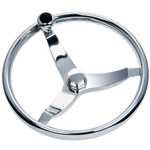 Schmitt Marine Vision FX Model 714 - 13.5" Wheel w/Knob & Finger Grip - 3/4" Tapered Shaft w/Faux Nut - 1/2" & 3/4" Adapters Schmitt Marine Vision FX Model 714 - 13.5" Wheel w/Knob & Finger Grip - 3/4" Tapered Shaft w/Faux Nut - 1/2" & 3/4" Adapters