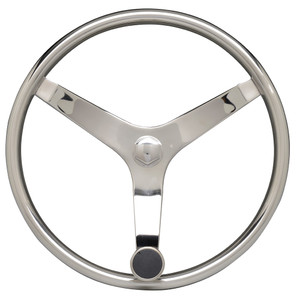 Uflex - V46 - 13.5" Stainless Steel Steering Wheel w/Speed Knob - No Wheel Nut Uflex - V46 - 13.5" Stainless Steel Steering Wheel w/Speed Knob - No Wheel Nut