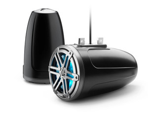 JL Audio M3 7.7in Enclosed Tower Speakers Gray Sport Grille with RGB LED JL Audio M3 7.7in Enclosed Tower Speakers Gray Sport Grille with RGB LED