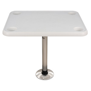 Springfield 16" x 28" Rectangle Table Package - White Thread-Lock Springfield 16" x 28" Rectangle Table Package - White Thread-Lock