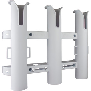 Sea-Dog Triple Threat Three Pole Rod Holder - White Sea-Dog Triple Threat Three Pole Rod Holder - White