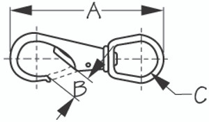 Sea-Dog Line Bronze Swivel Eye Snap Size 1 136131-1 Sea-Dog Line Bronze Swivel Eye Snap Size 1 136131-1