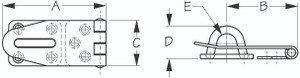 Sea-Dog Line Ss Heavy Duty Hasp 3-9/ 16" 221128-1 Sea-Dog Line Ss Heavy Duty Hasp 3-9/ 16" 221128-1