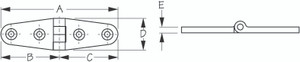 Sea-Dog Line Ss Strap Hinge - 4" 205390-1 Sea-Dog Line Ss Strap Hinge - 4" 205390-1