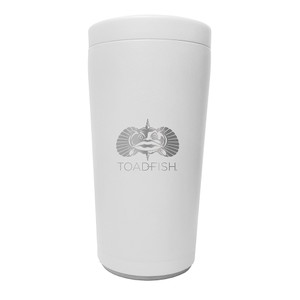 Toadfish Non-Tipping Can Cooler 2.0 - Universal Design - White Toadfish Non-Tipping Can Cooler 2.0 - Universal Design - White