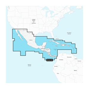 Garmin Navionics+™ NSSA010R Central America & Caribbean Garmin Navionics+™ NSSA010R Central America & Caribbean