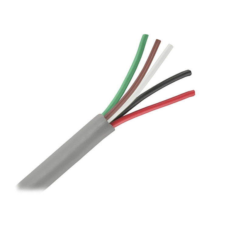 Pacer Unshielded 5 Conductor Cable - 25' - 18/5 AWG - Green, Brown, White, Black, & Red Pacer Unshielded 5 Conductor Cable - 25' - 18/5 AWG - Green, Brown, White, Black, & Red