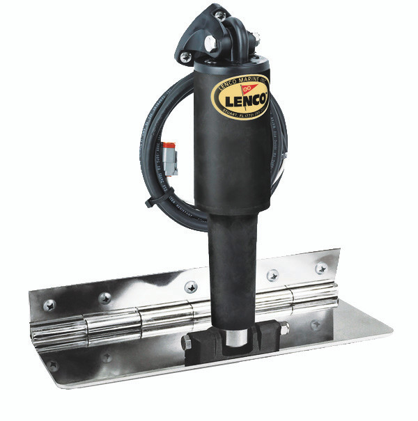 Lenco 4inx12in Limited Space Trim Tab Kit 12v Polished Finish