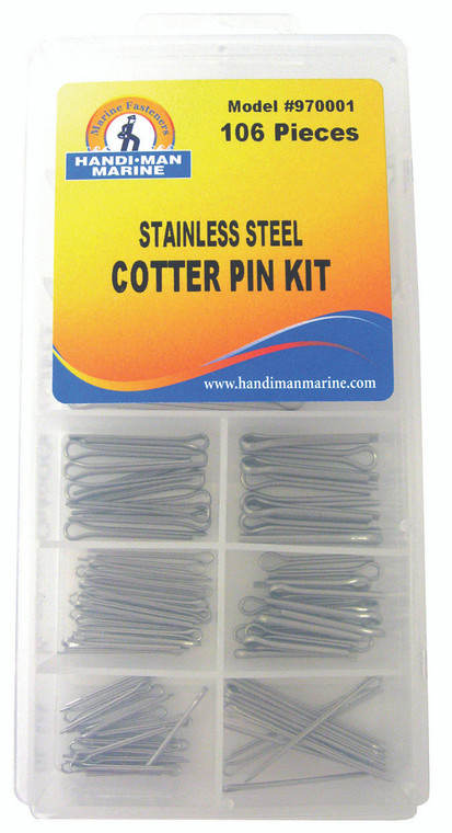 Handi-Man Marine Sst Cotter Pin Ass. (106 Pcs.) 970001 Handi-Man Marine Sst Cotter Pin Ass. (106 Pcs.) 970001