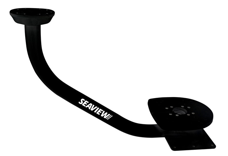 Seaview PMADM3M1BLK Dual Mount Aft Rake Requires Plate Black Finish