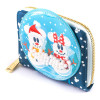 Loungefly Disney Snowman Mickey Minnie Snow Globe Zip Around Wallet