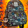 Loungefly Disney NBC Jack Sugar Skull Glow in the Dark AOP Backpack Exclusive