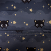 Black Chococat-inspired Sanrio mini backpack featuring metallic gold stars and kawaii cat character artwork