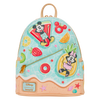 Disney Mickey and Minnie Beach Fun Mini Backpack with tropical fruit artwork and summer poolside design
