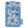 Loungefly Disney Stitch Minimal Summer card holder featuring Stitch riding a striped surfboard on a light blue background