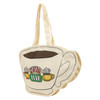 Loungefly Friends Central Perk oversized canvas tote bag shaped like the iconic Central Perk coffee cup