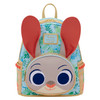 Loungefly Zootopia 2 Judy Hopps Cosplay Mini Backpack featuring 3D bunny ears, embroidered facial details and a tropical Hawaiian-inspired design.