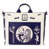 Jack Skellington and Sally share a spooky night-sky scene on this Loungefly Disney convertible backpack and tote bag.
