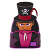 Dr. Facilier's signature top hat, purple suit and sinister style come to life on this Loungefly Disney The Princess and the Frog cosplay mini backpack.