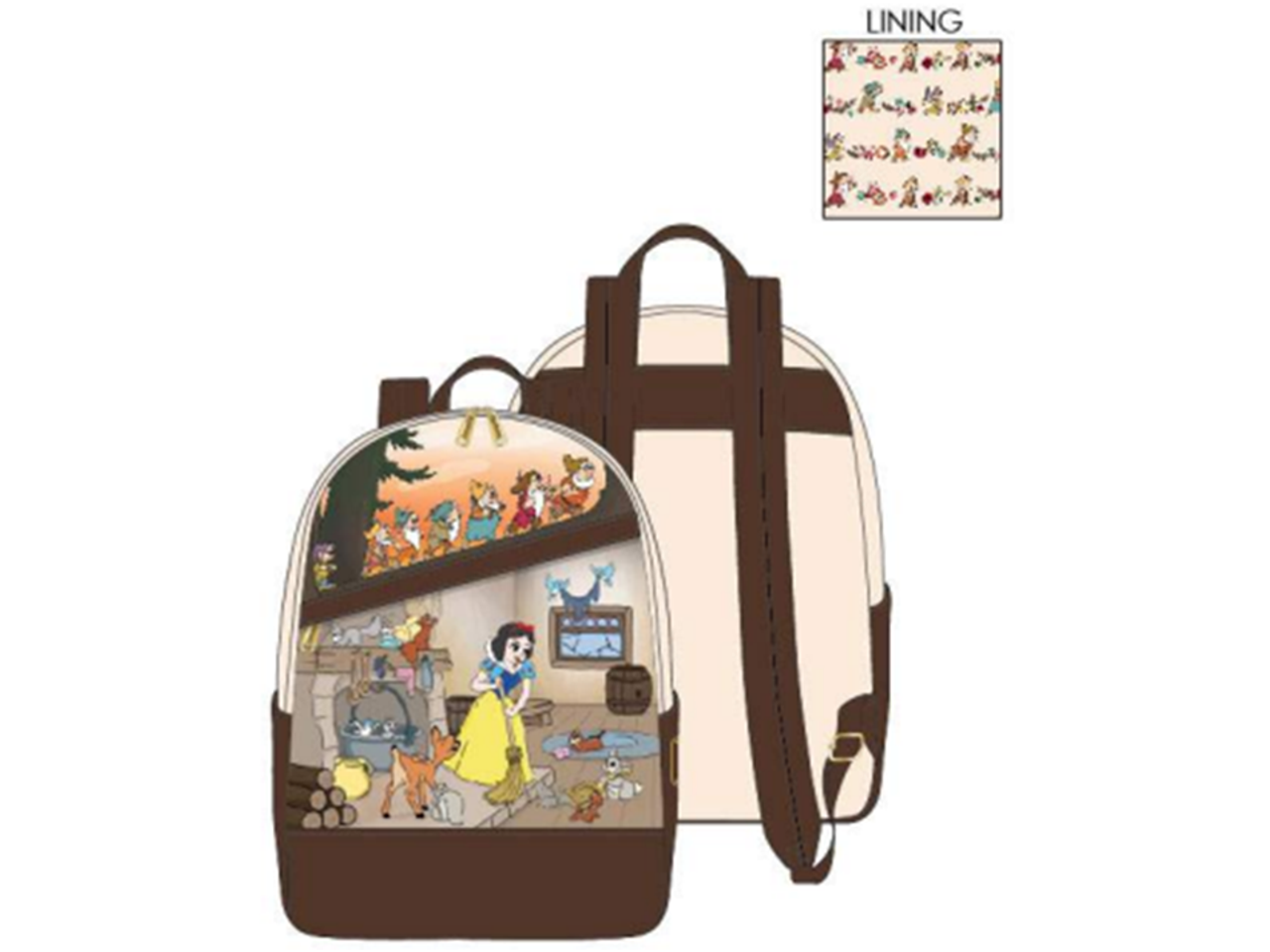 Disney Mini Backpack Snow White 2 Panel Scene Loungefly