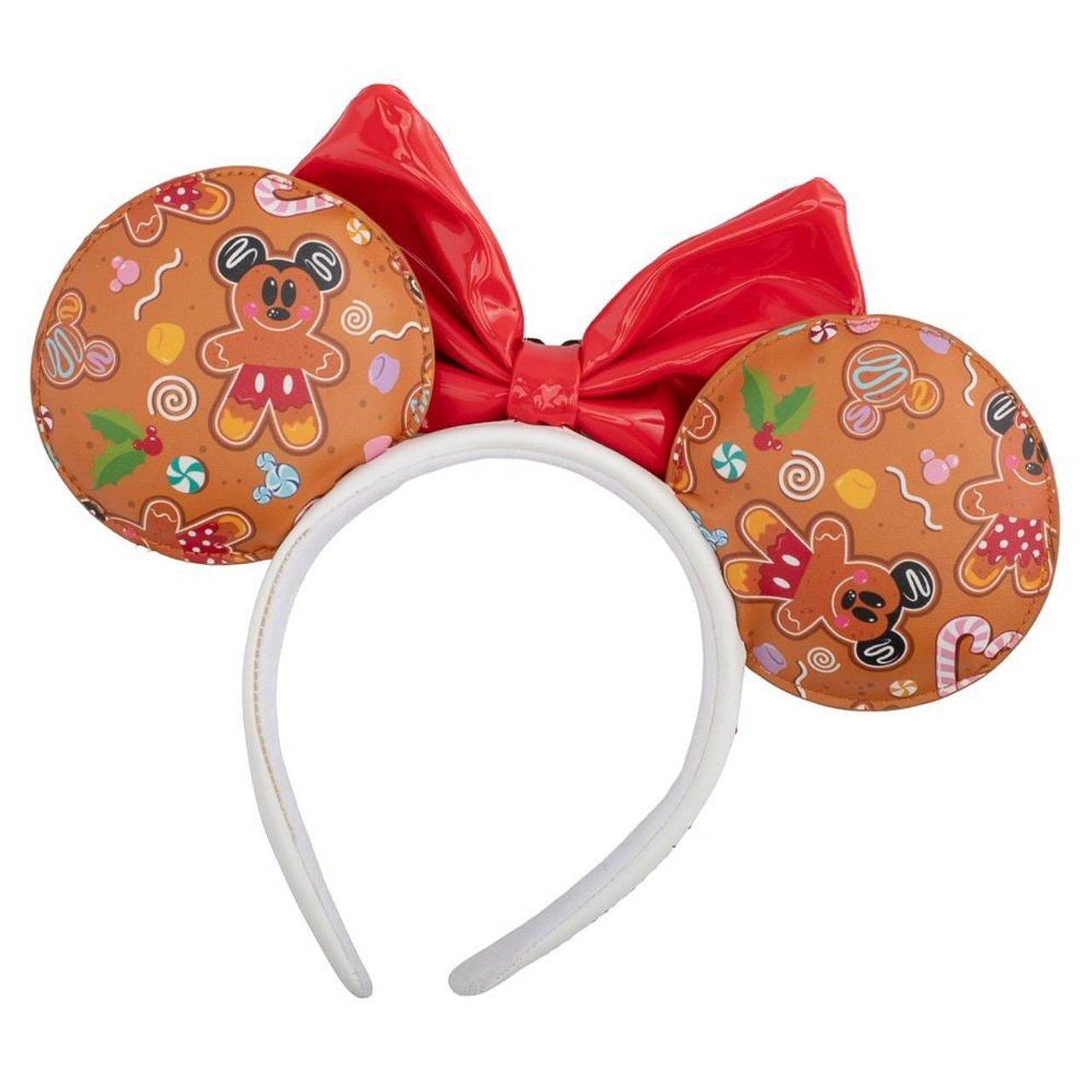 Disney Loungefly Ear Headband - Gingerbread Mickey and Minnie Mouse Ears AOP