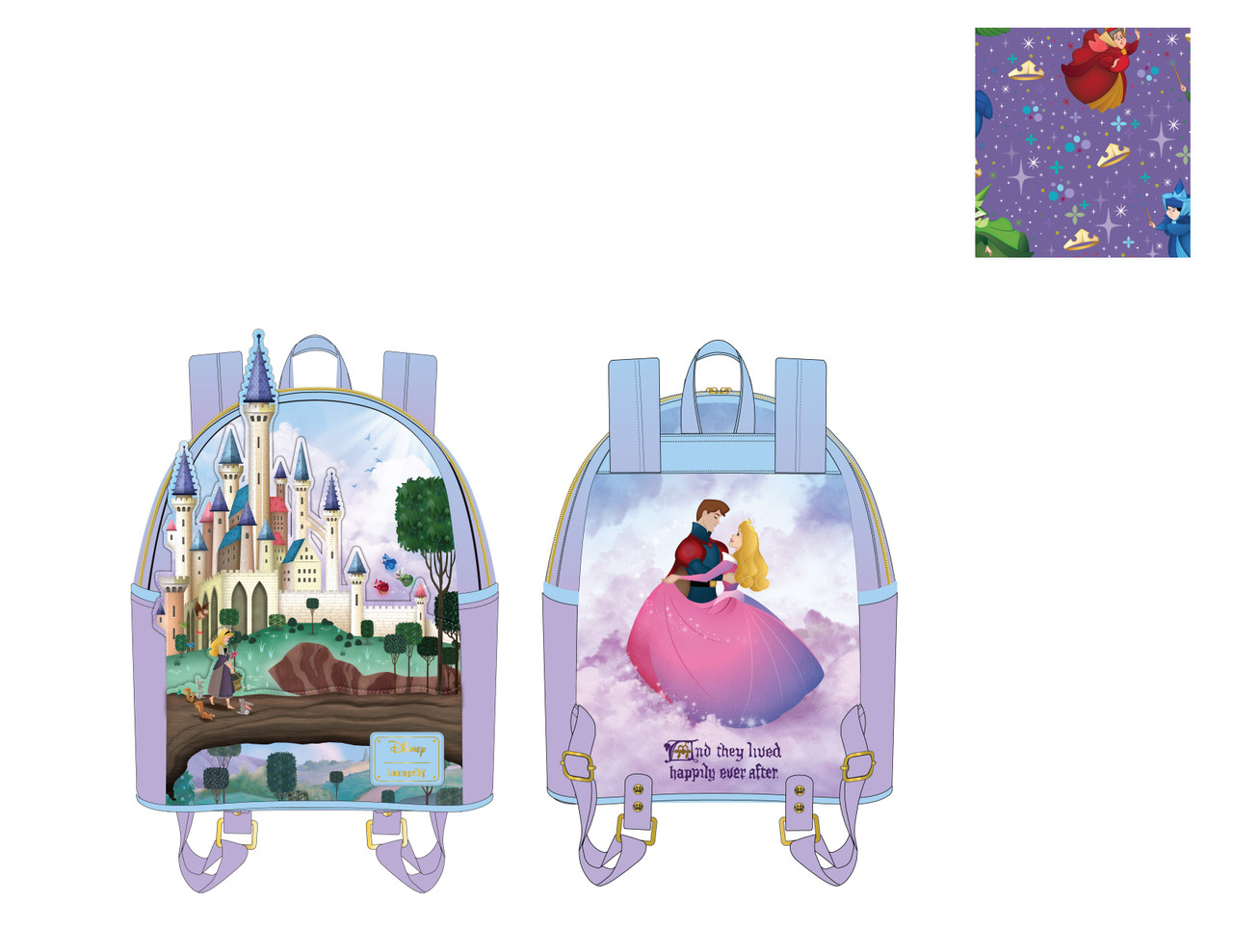 Loungefly Disney Princess Castle Series Sleeping Beauty Mini Back Pack